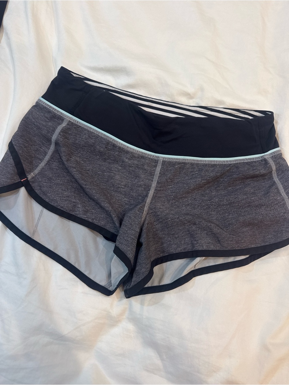 lululemon athletica Gray and Black Athletic Shorts
